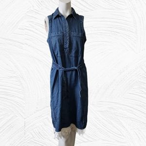 Free People customized xsmall Cecilia tunic denim boho high-low dress